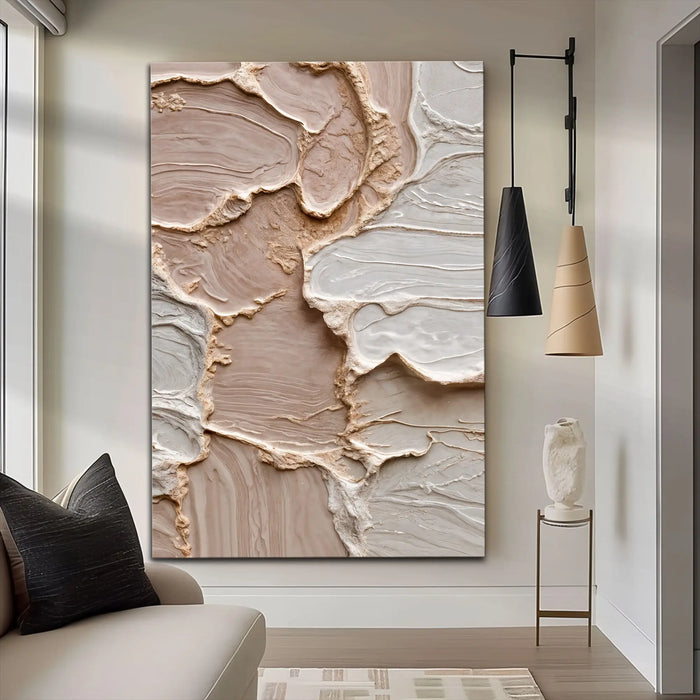 Ivory Minimalist Abstract Wall Art by Tailored Canvases
