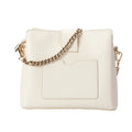 Ivory Quilted Leather Crossbody Bag by MiamiLeathers.com