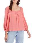 Sanctuary Womens Textured Off-the-Shoulder Top Pink, Size Large by Vanessa Jane