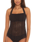 Becca by Rebecca Virtue Womens Crochet Lined Swim Top, Size Small by Vanessa Jane