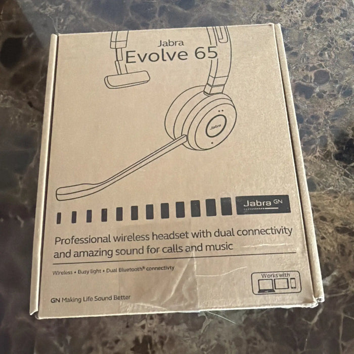 Jabra Evolve 65 SE Mono Wireless Headset with Bluetooth and Noise Cancelling Mic by Price Is Right Miami