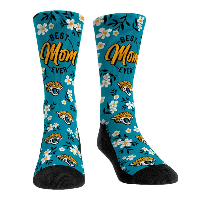 Jacksonville Jaguars - Best Mom Floral by Rock 'Em Socks