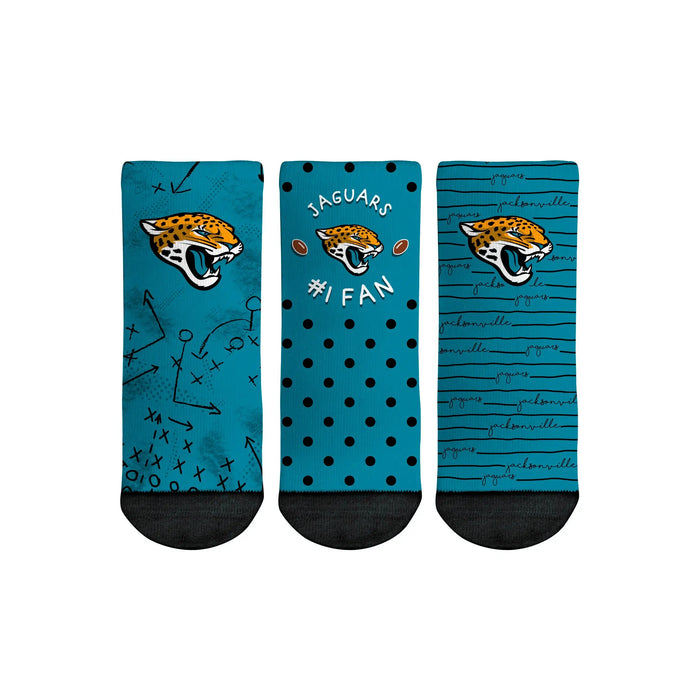 Jacksonville Jaguars - Number 1 Fan 3-Pack (Toddler) by Rock 'Em Socks