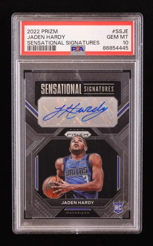 Jaden Hardy 2022-23 Panini Prizm Sensational Signatures #74 RC (PSA 10) by Price Is Right Miami