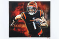 Ja'Marr Chase - Bengals - Joshua Barton Signed LE 12x18 Lithograph #/500 (PA) by Price Is Right Miami