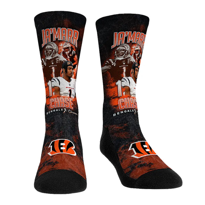 Ja'Marr Chase - Cincinnati Bengals - Retro Photo by Rock 'Em Socks
