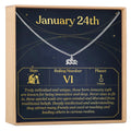 January 24th Aquarius Necklace by Dear Ava