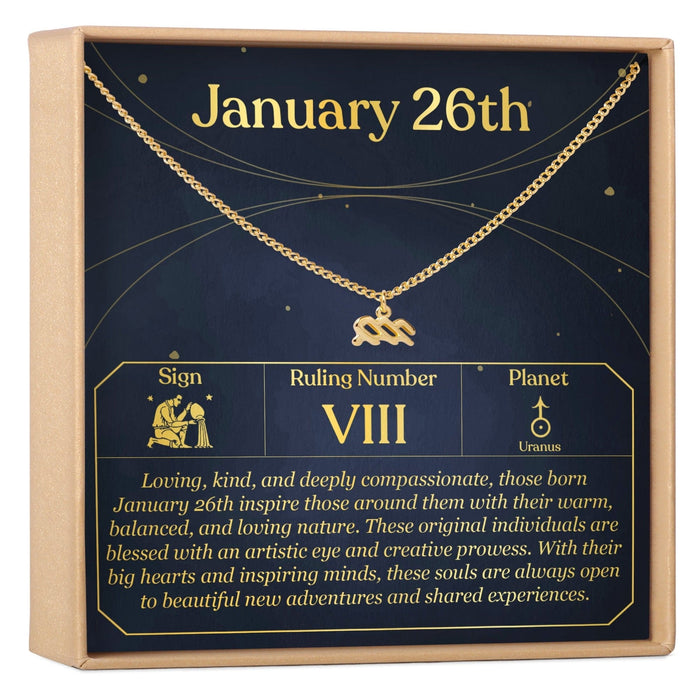 January 26th Aquarius Necklace by Dear Ava