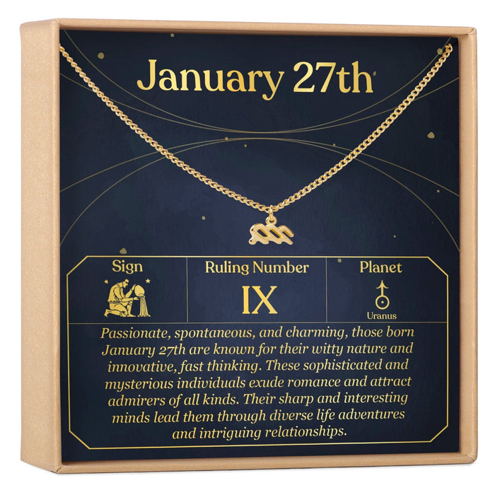 January 27th Aquarius Necklace by Dear Ava
