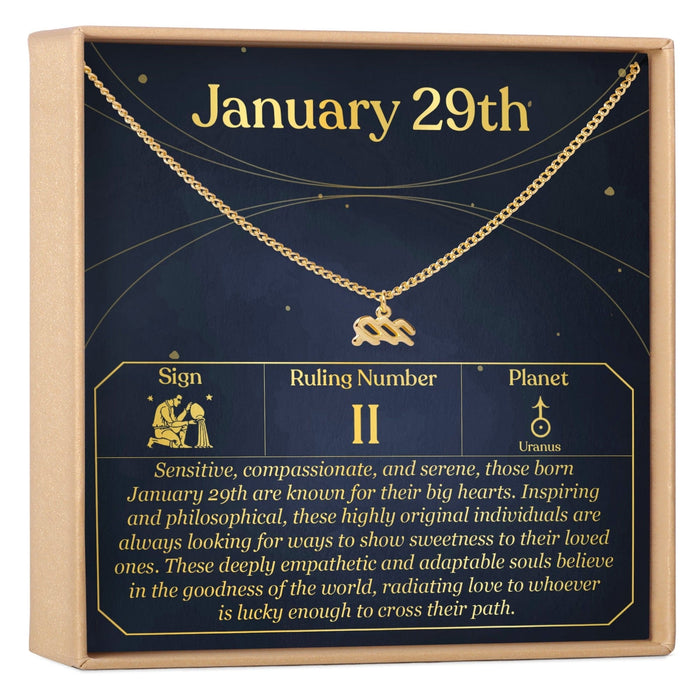 January 29th Aquarius Necklace by Dear Ava