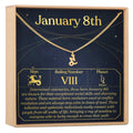 January 8th Capricorn Necklace by Dear Ava