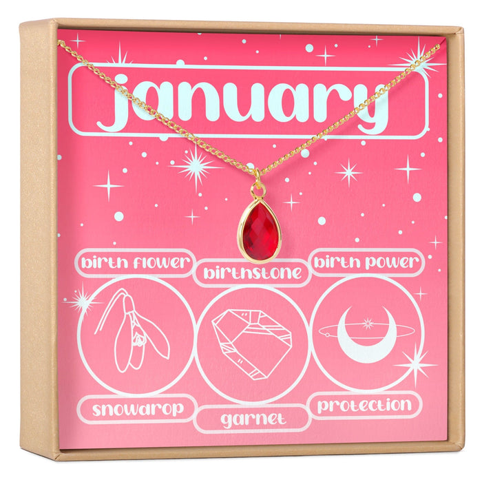 January Birthday Gemstone Necklace by Dear Ava