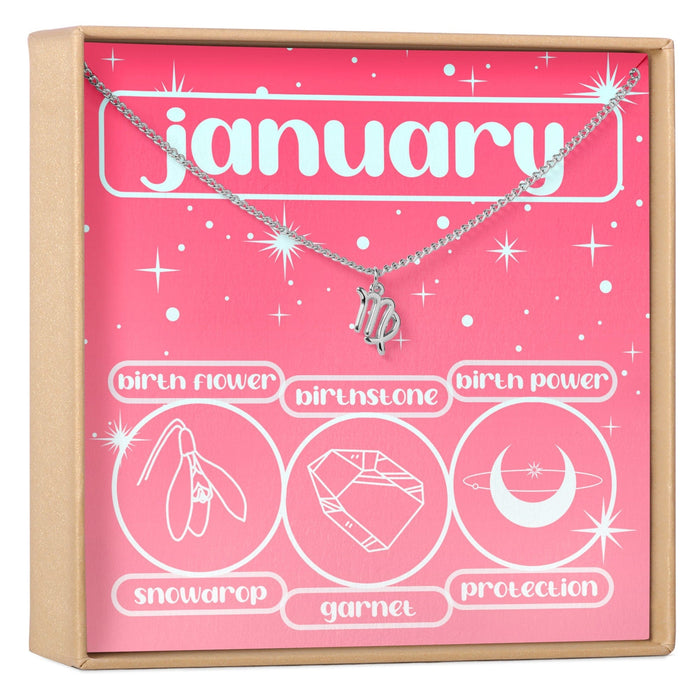 January Birthday Necklace, Multiple Styles Necklace by Dear Ava