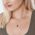 January Birthstone / Garnet Crystal Charm Necklace by Dear Ava