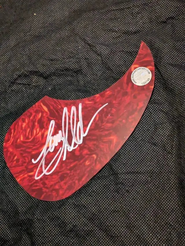 Jason Aldean Signed Guitar Pick guard with COA by Price Is Right Miami