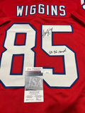 Jermaine Wiggins Patriots Signed Inscribed Jersey (JSA COA) by Price Is Right Miami