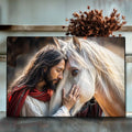 Jesus And Horse Faith Wall Art by Tailored Canvases