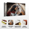 Jesus And Horse Faith Wall Art by Tailored Canvases