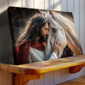 Jesus And Horse Faith Wall Art by Tailored Canvases