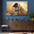 Jesus and Horse Faith Wall Art II by Tailored Canvases