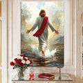 Jesus Christ Walking On Water Faith Wall Art IX by Tailored Canvases