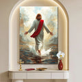 Jesus Christ Walking On Water Faith Wall Art IX by Tailored Canvases