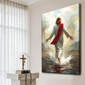Jesus Christ Walking On Water Faith Wall Art IX by Tailored Canvases