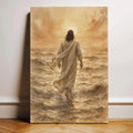 Jesus Christ Walking On Water Faith Wall Art VI by Tailored Canvases