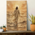 Jesus Christ Walking On Water Faith Wall Art VI by Tailored Canvases