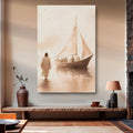 Jesus Christ Walking On Water Faith Wall Art VIII by Tailored Canvases