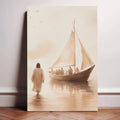 Jesus Christ Walking On Water Faith Wall Art VIII by Tailored Canvases