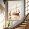 Jesus Christ Walking On Water Faith Wall Art VIII by Tailored Canvases