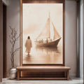 Jesus Christ Walking On Water Faith Wall Art VIII by Tailored Canvases