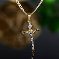 Jesus Crucifix Cross Gold Plated Pendant Necklace by DailySale