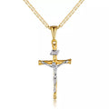 Jesus Crucifix Cross Gold Plated Pendant Necklace by DailySale