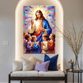 Jesus Praying With Kids Faith Wall Art by Tailored Canvases