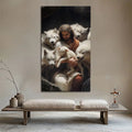Jesus Protects The Lamb From Wolves Faith Wall Art by Tailored Canvases