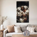 Jesus Protects The Lamb From Wolves Faith Wall Art by Tailored Canvases
