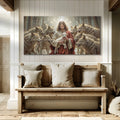 Jesus Protects The Lamb From Wolves Faith Wall Art II by Tailored Canvases