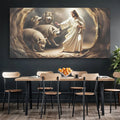 Jesus Protects The Lamb From Wolves Faith Wall Art III by Tailored Canvases