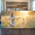 Jesus Protects The Lamb From Wolves Faith Wall Art IX by Tailored Canvases