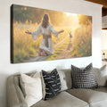 Jesus Protects The Lamb From Wolves Faith Wall Art IX by Tailored Canvases