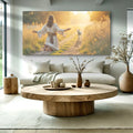 Jesus Protects The Lamb From Wolves Faith Wall Art IX by Tailored Canvases