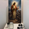 Jesus Protects The Lamb From Wolves Faith Wall Art V by Tailored Canvases