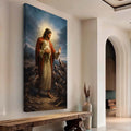 Jesus Protects The Lamb From Wolves Faith Wall Art V by Tailored Canvases