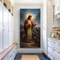 Jesus Protects The Lamb From Wolves Faith Wall Art V by Tailored Canvases
