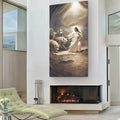 Jesus Protects The Lamb From Wolves Faith Wall Art VII by Tailored Canvases