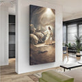Jesus Protects The Lamb From Wolves Faith Wall Art VII by Tailored Canvases