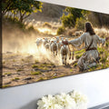 Jesus Protects The Lamb From Wolves Faith Wall Art VIII by Tailored Canvases