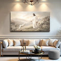 Jesus Protects The Lamb From Wolves Faith Wall Art X by Tailored Canvases